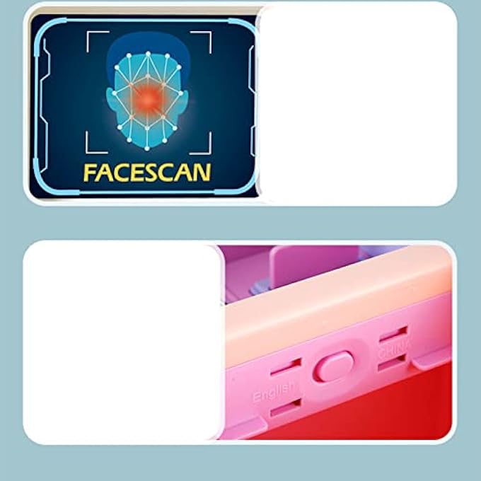 rayihni ATM, SAVINGS BANK, MINI BANK FOR REAL MONEY, ECONOMY MACHINE FOR ADULTS AND CHILDREN, SIMULATION, FACE RECOGNITION FOR CHILDREN OVER 3 YEARS (PINK) - Image 4